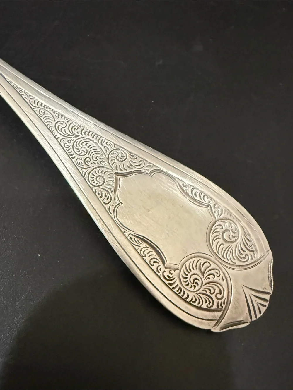 Vintage American Coin Silver Farrington & Hunnewell F&H Pure Coin Serving Spoon